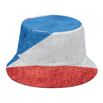 Grunge Puerto Rican Flag Print Bucket Hat