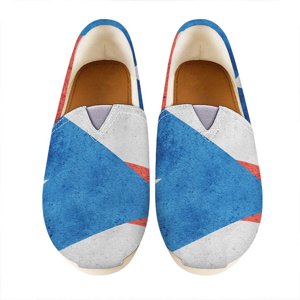 Grunge Puerto Rican Flag Print Casual Shoes