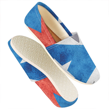 Grunge Puerto Rican Flag Print Casual Shoes