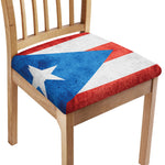 Grunge Puerto Rican Flag Print Chair Cushion Cover