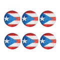 Grunge Puerto Rican Flag Print Coaster Set