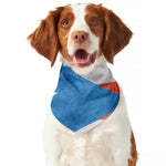 Grunge Puerto Rican Flag Print Dog Bandana