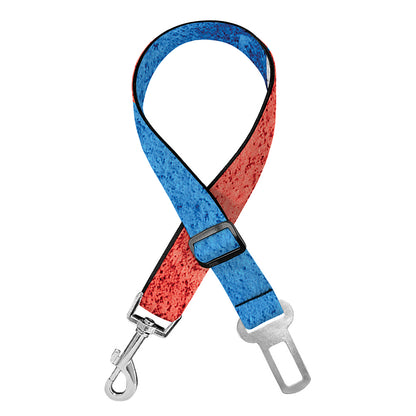 Grunge Puerto Rican Flag Print Dog Seat Belt
