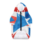 Grunge Puerto Rican Flag Print Dog Zip Up Hoodie