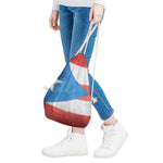 Grunge Puerto Rican Flag Print Drawstring Bag
