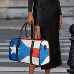 Grunge Puerto Rican Flag Print Duffle Bag