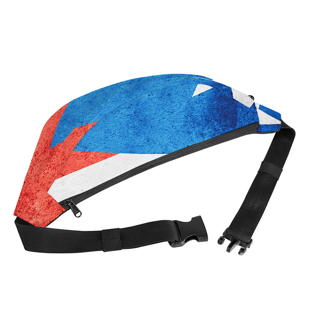 Grunge Puerto Rican Flag Print Fanny Pack