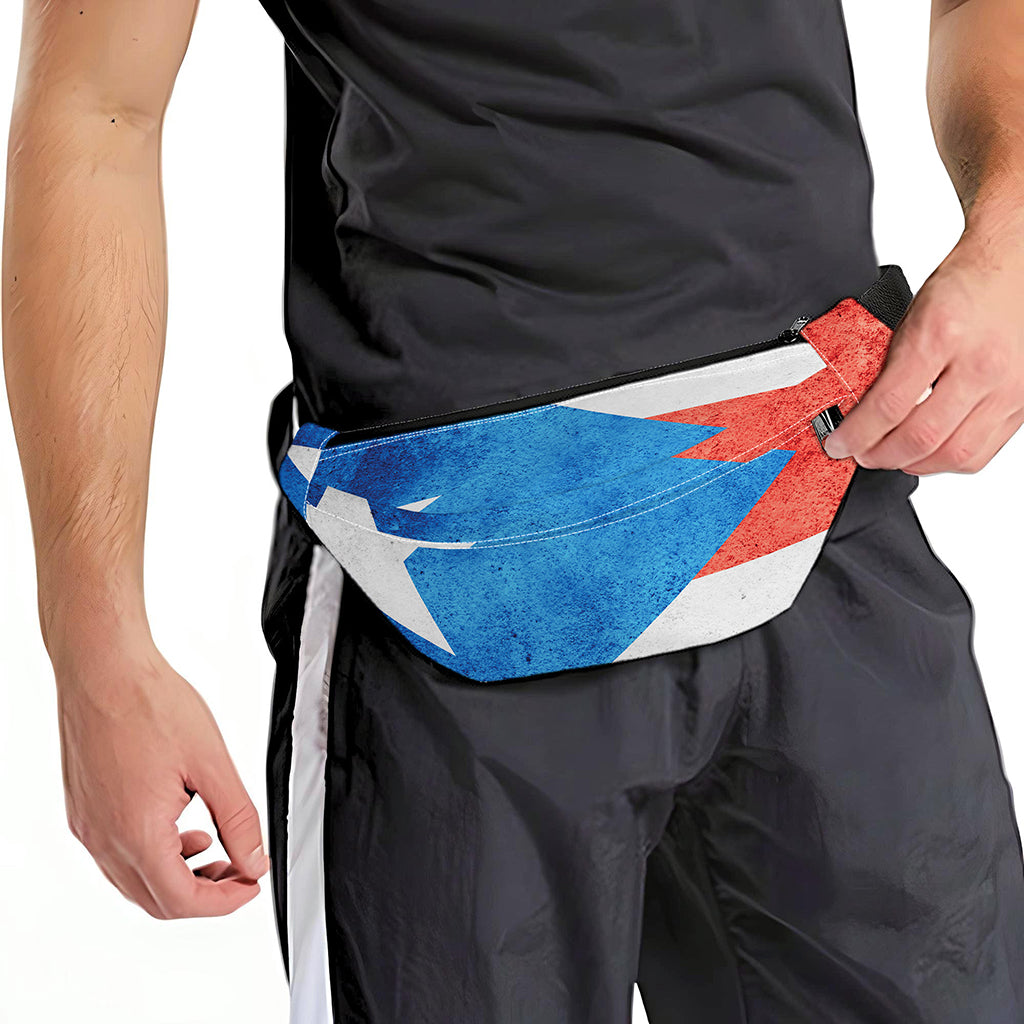 Grunge Puerto Rican Flag Print Fanny Pack