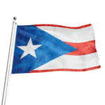 Grunge Puerto Rican Flag Print Flag