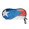 Grunge Puerto Rican Flag Print Glasses Case