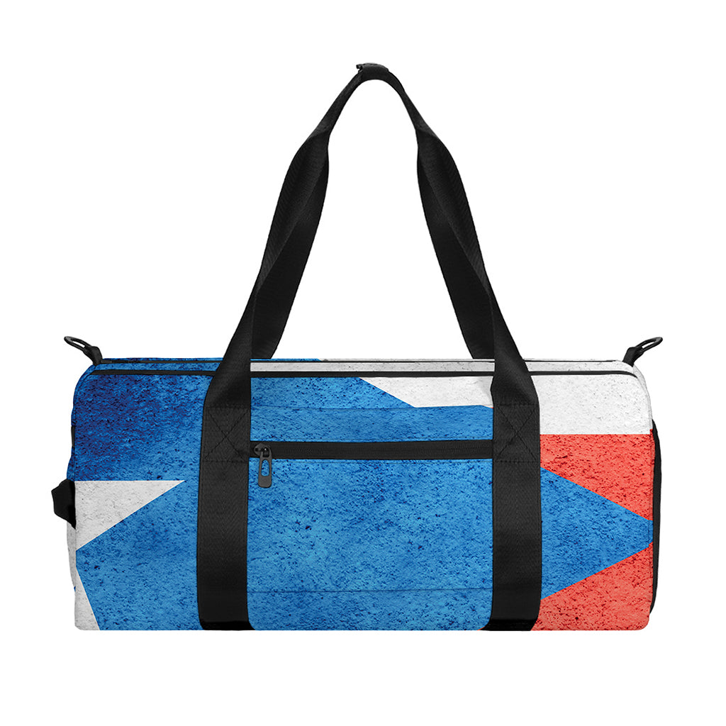 Grunge Puerto Rican Flag Print Gym Bag