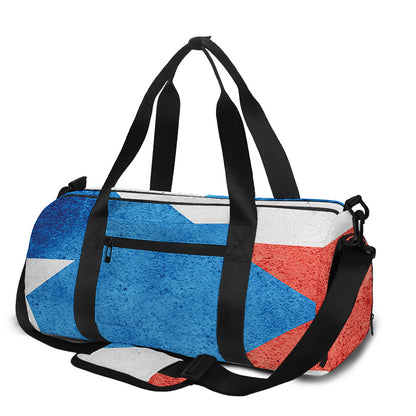 Grunge Puerto Rican Flag Print Gym Bag
