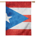 Grunge Puerto Rican Flag Print House Flag