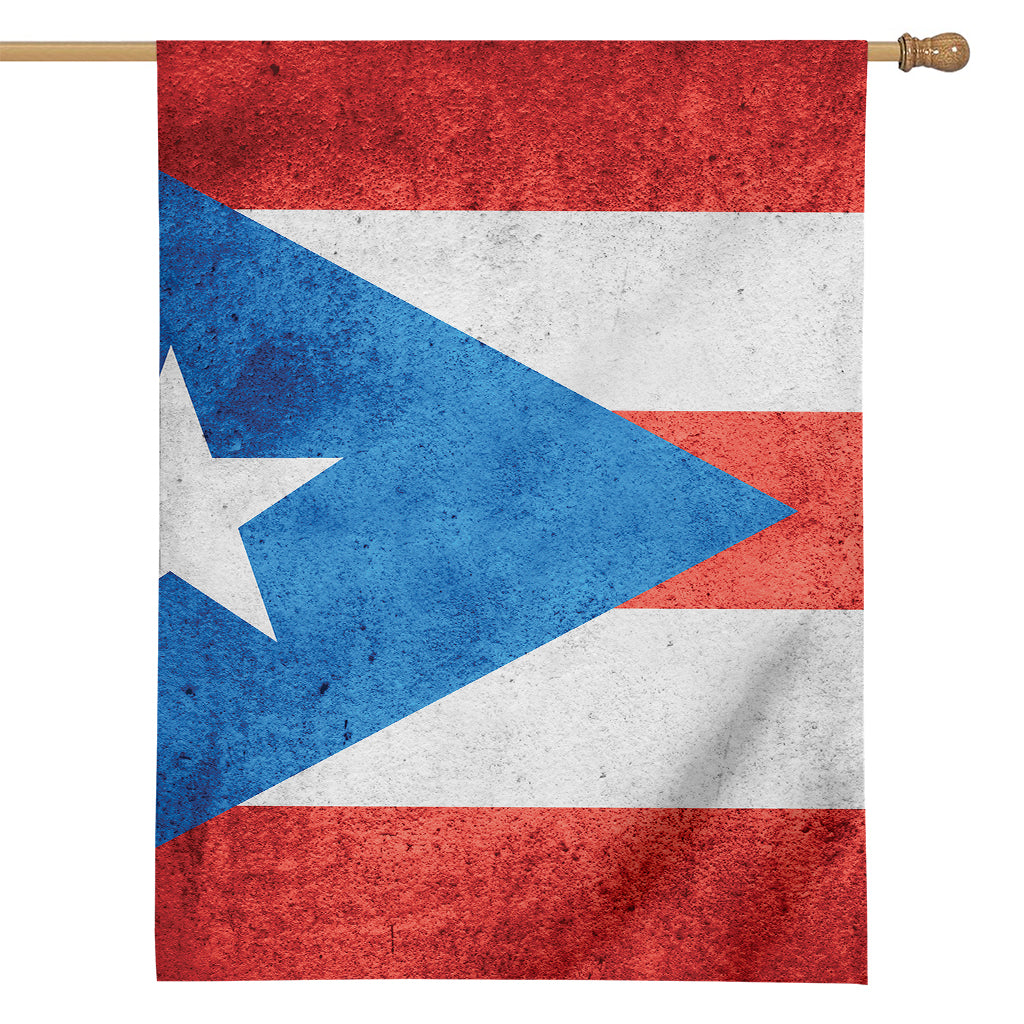 Grunge Puerto Rican Flag Print House Flag