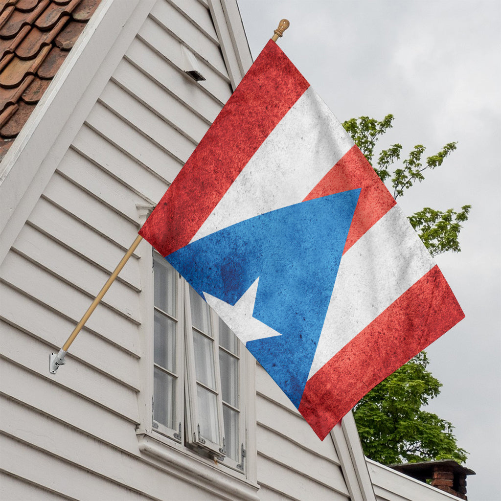 Grunge Puerto Rican Flag Print House Flag