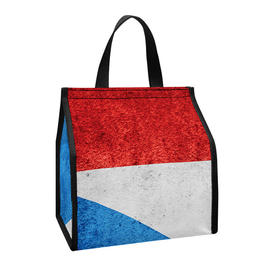 Grunge Puerto Rican Flag Print Insulated Lunch Tote