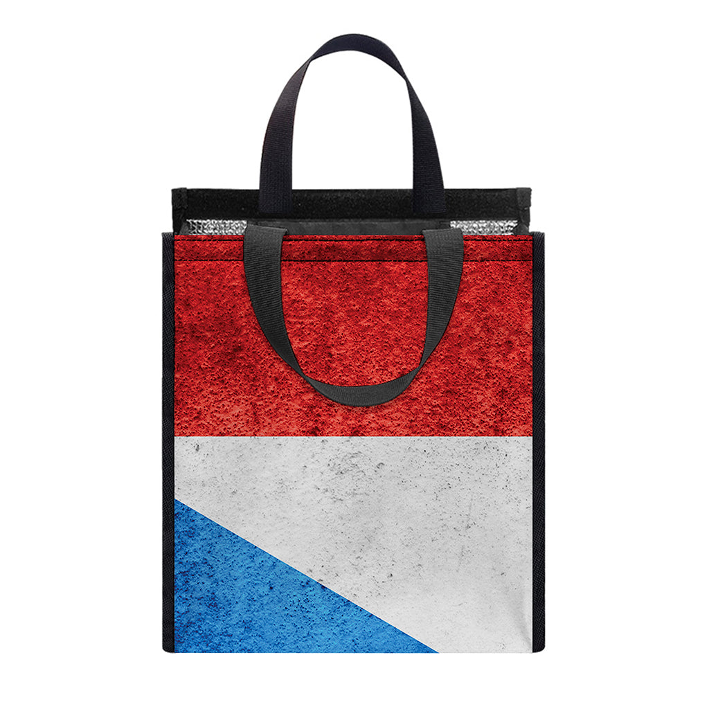 Grunge Puerto Rican Flag Print Insulated Lunch Tote