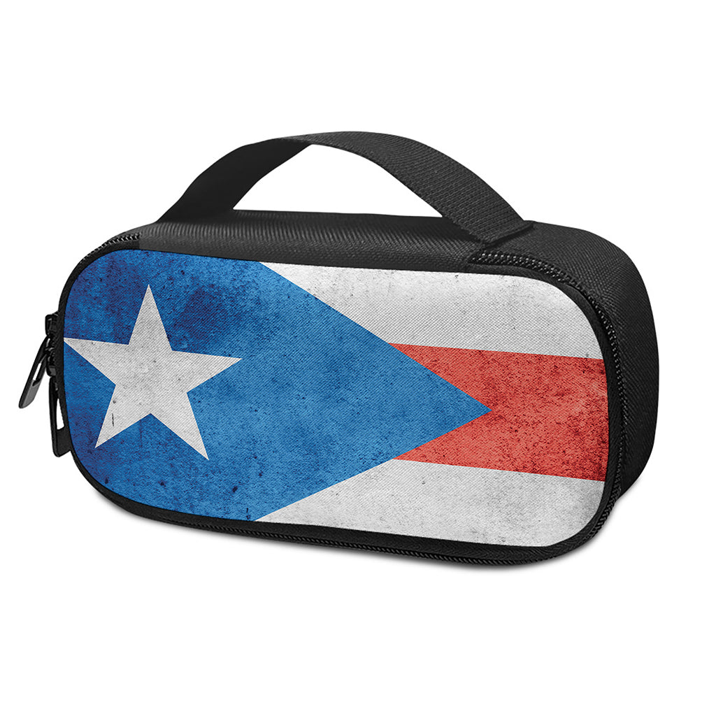 Grunge Puerto Rican Flag Print Insulin Cooler Travel Case