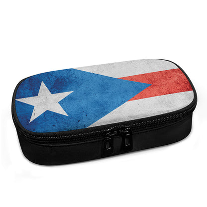 Grunge Puerto Rican Flag Print Insulin Cooler Travel Case