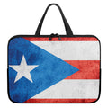 Grunge Puerto Rican Flag Print Laptop Sleeve With Handle