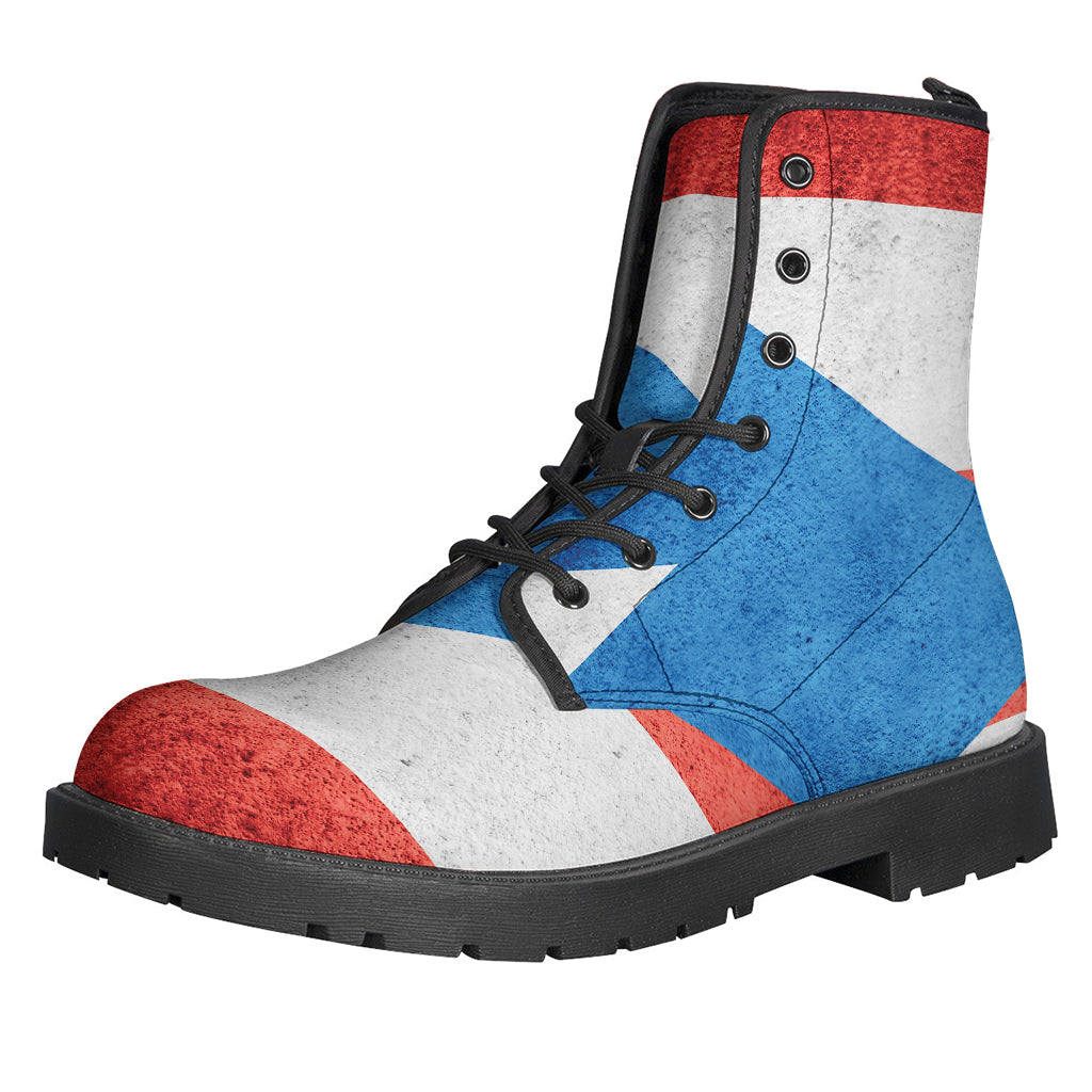 Grunge Puerto Rican Flag Print Backpack