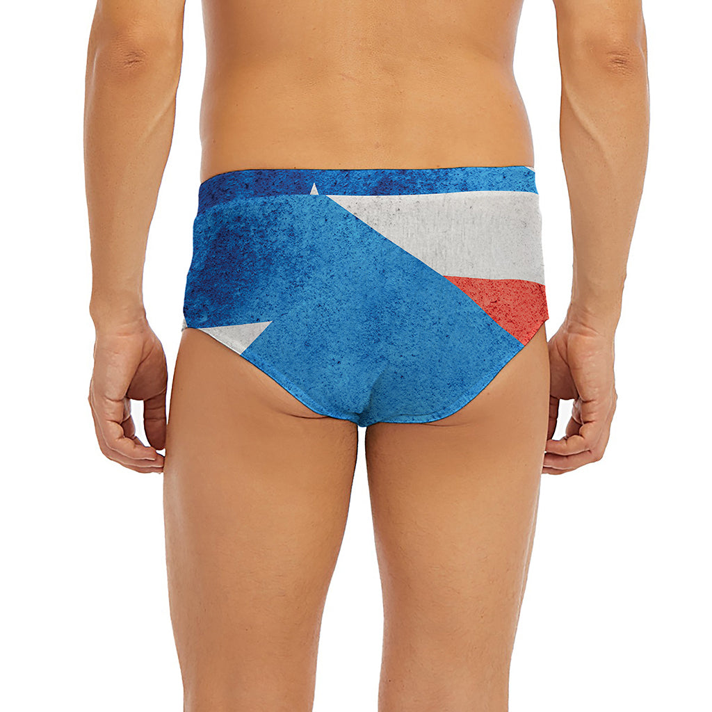 Grunge Puerto Rican Flag Print Men's Briefs