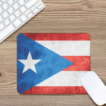 Grunge Puerto Rican Flag Print Mouse Pad