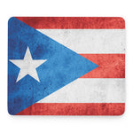 Grunge Puerto Rican Flag Print Mouse Pad