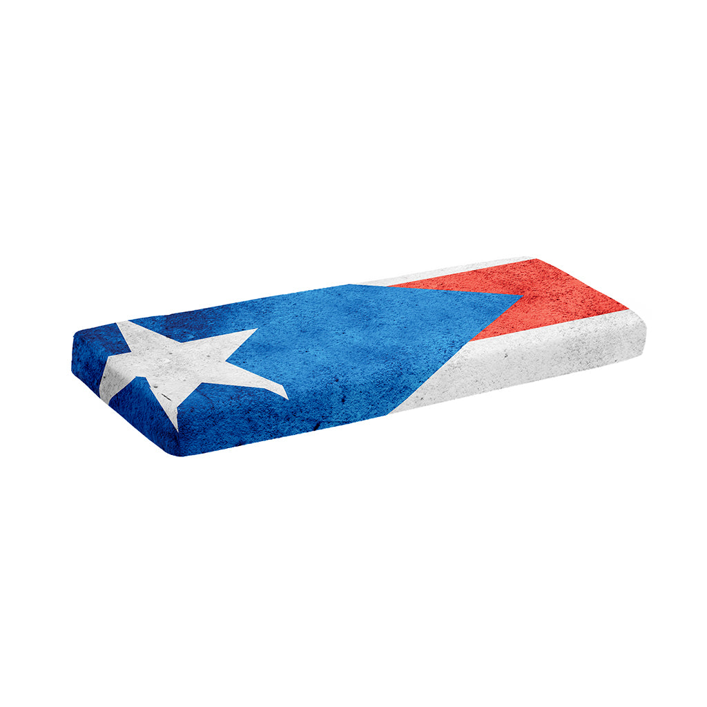 Grunge Puerto Rican Flag Print Piano Keyboard Cover