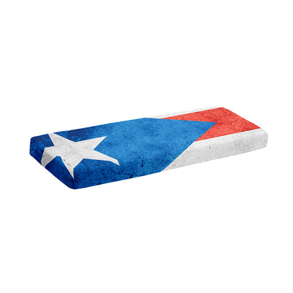 Grunge Puerto Rican Flag Print Piano Keyboard Cover