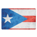 Grunge Puerto Rican Flag Print Polyester Doormat