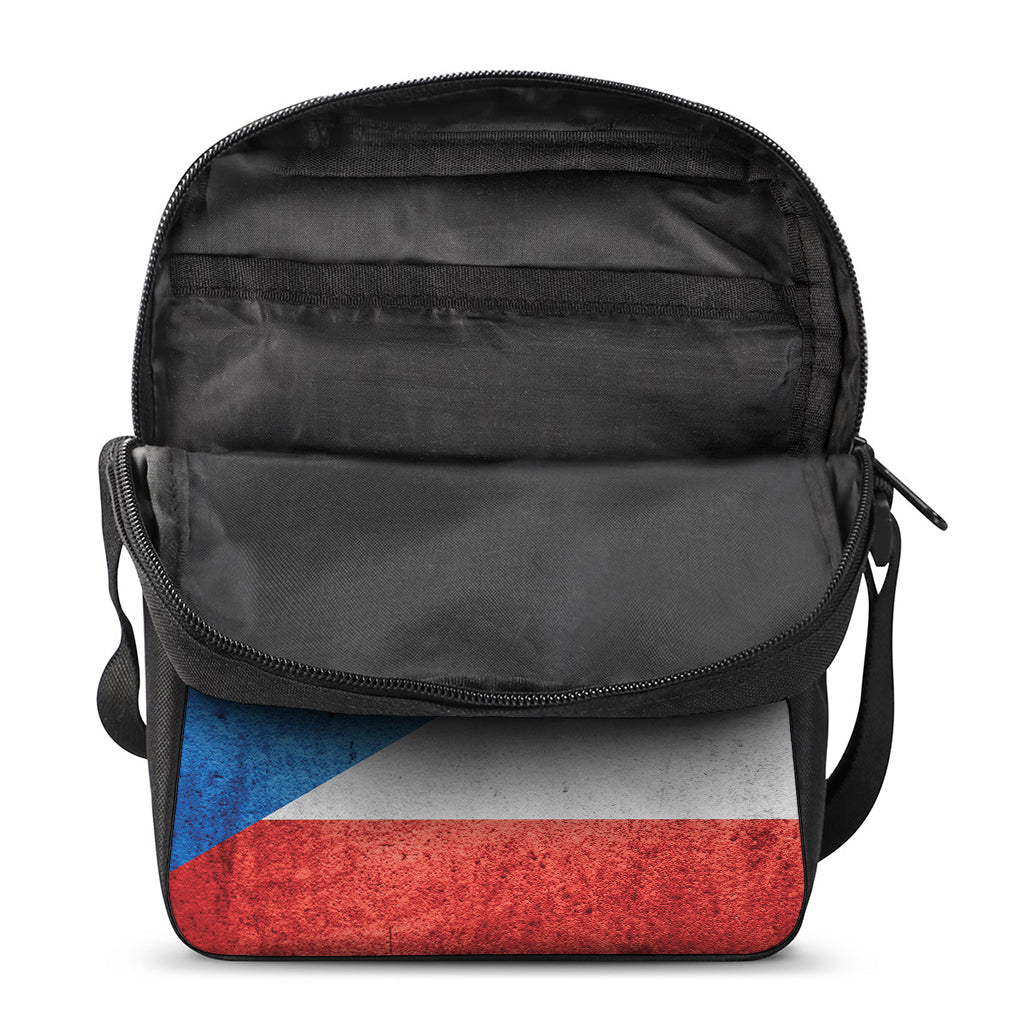 Grunge Puerto Rican Flag Print Rectangular Crossbody Bag
