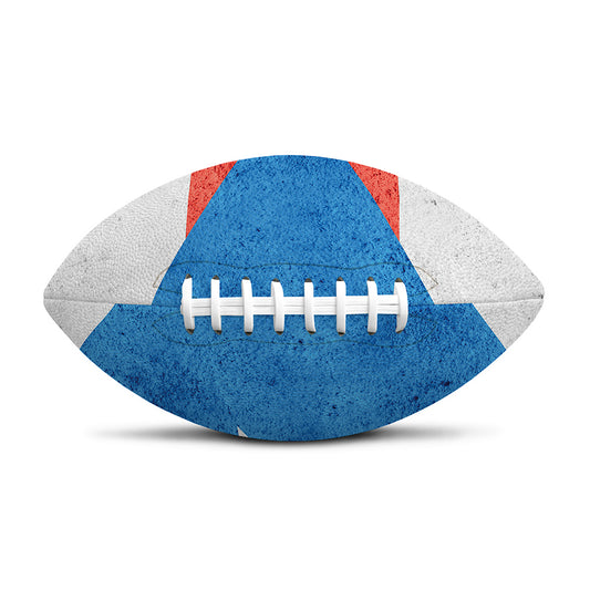 Grunge Puerto Rican Flag Print Rugby Ball