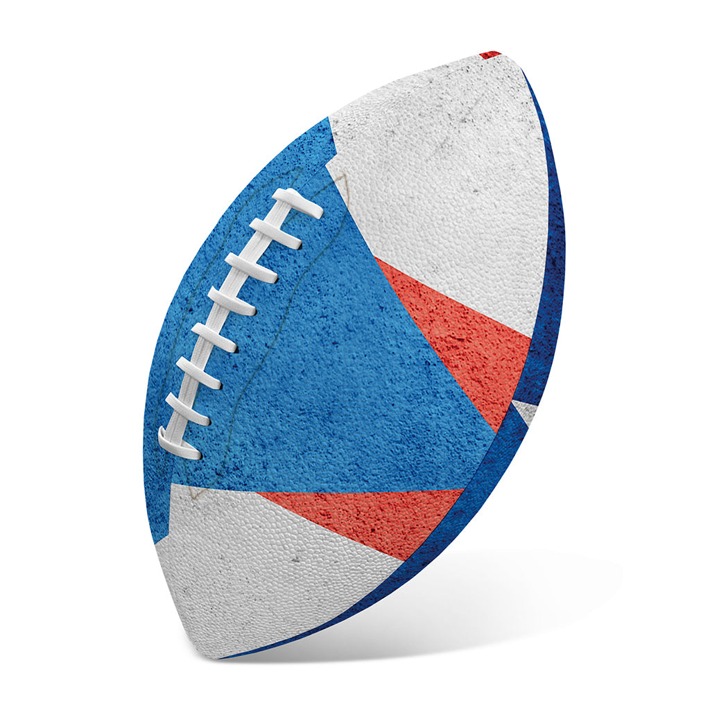 Grunge Puerto Rican Flag Print Rugby Ball