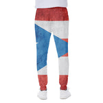 Grunge Puerto Rican Flag Print Scuba Joggers