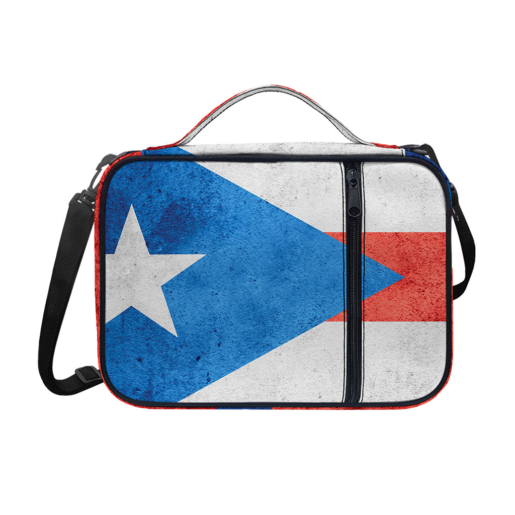 Grunge Puerto Rican Flag Print Shoulder Strap Bible Bag