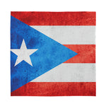 Grunge Puerto Rican Flag Print Silk Bandana