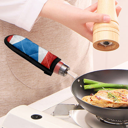 Grunge Puerto Rican Flag Print Skillet Handle Cover