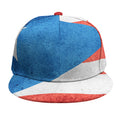 Grunge Puerto Rican Flag Print Snapback Cap