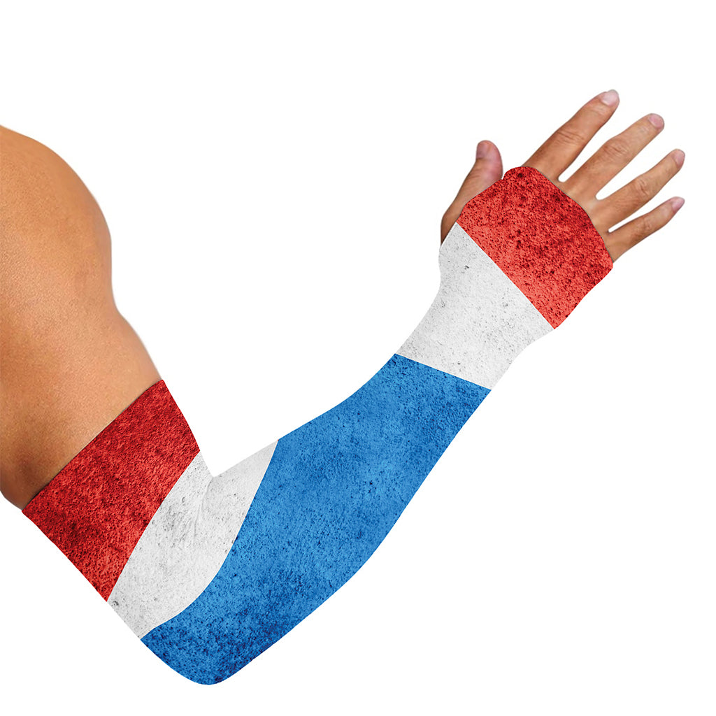 Grunge Puerto Rican Flag Print Sun Protection Arm Sleeves