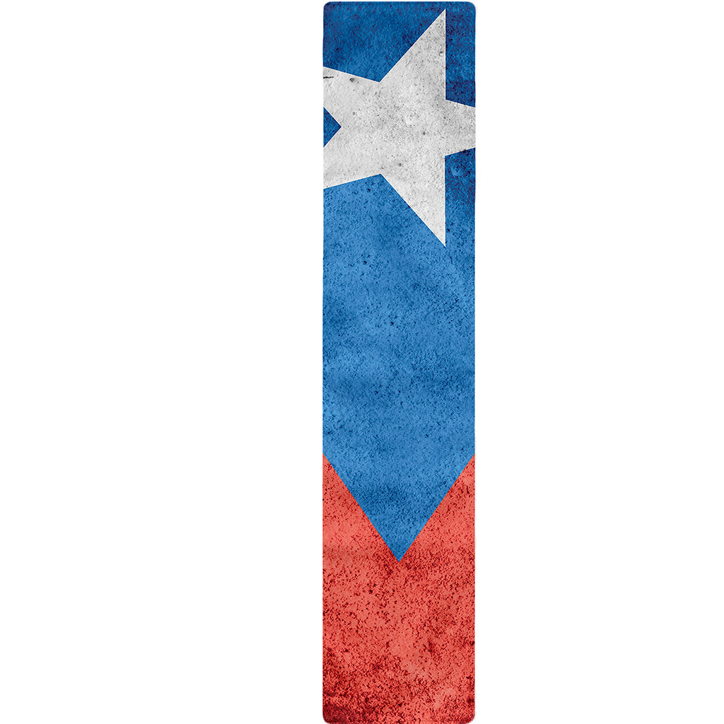 Grunge Puerto Rican Flag Print Table Runner