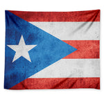 Grunge Puerto Rican Flag Print Tapestry