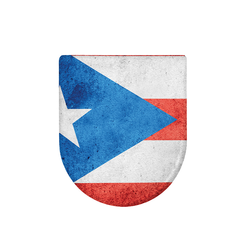 Grunge Puerto Rican Flag Print Toilet Lid Cover