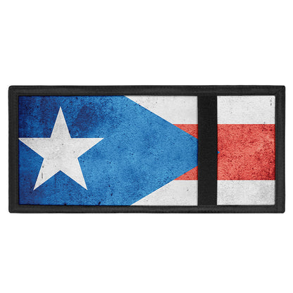 Grunge Puerto Rican Flag Print Trifold Wallet