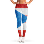 Grunge Puerto Rican Flag Print Women's Leggings