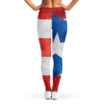 Grunge Puerto Rican Flag Print Women's Leggings