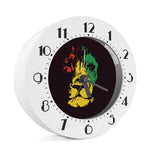 Grunge Rasta Lion Print Alarm Clock