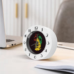 Grunge Rasta Lion Print Alarm Clock