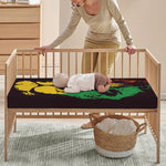 Grunge Rasta Lion Print Baby Crib Sheet