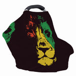 Grunge Rasta Lion Print Baby Seat Cover